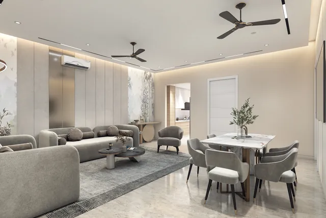 Living and dining room (artist's impression)