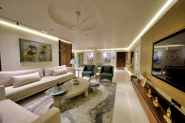 Lounge of a completed home interior (photograph)