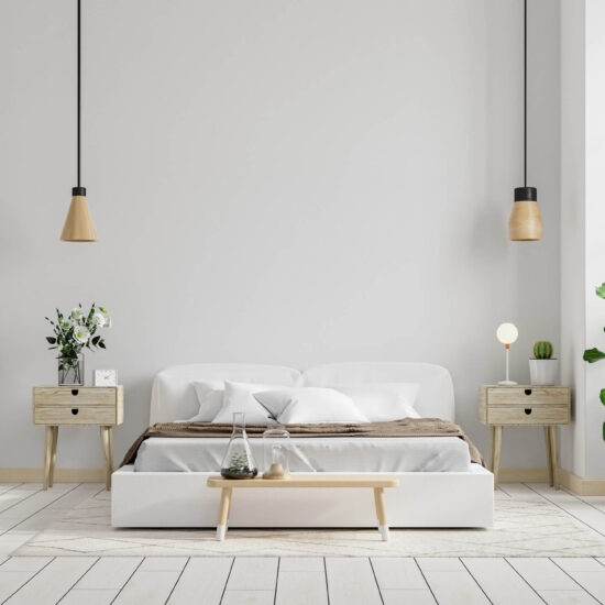 mockup-white-wall-bedroom-interior-background-3d-rendering